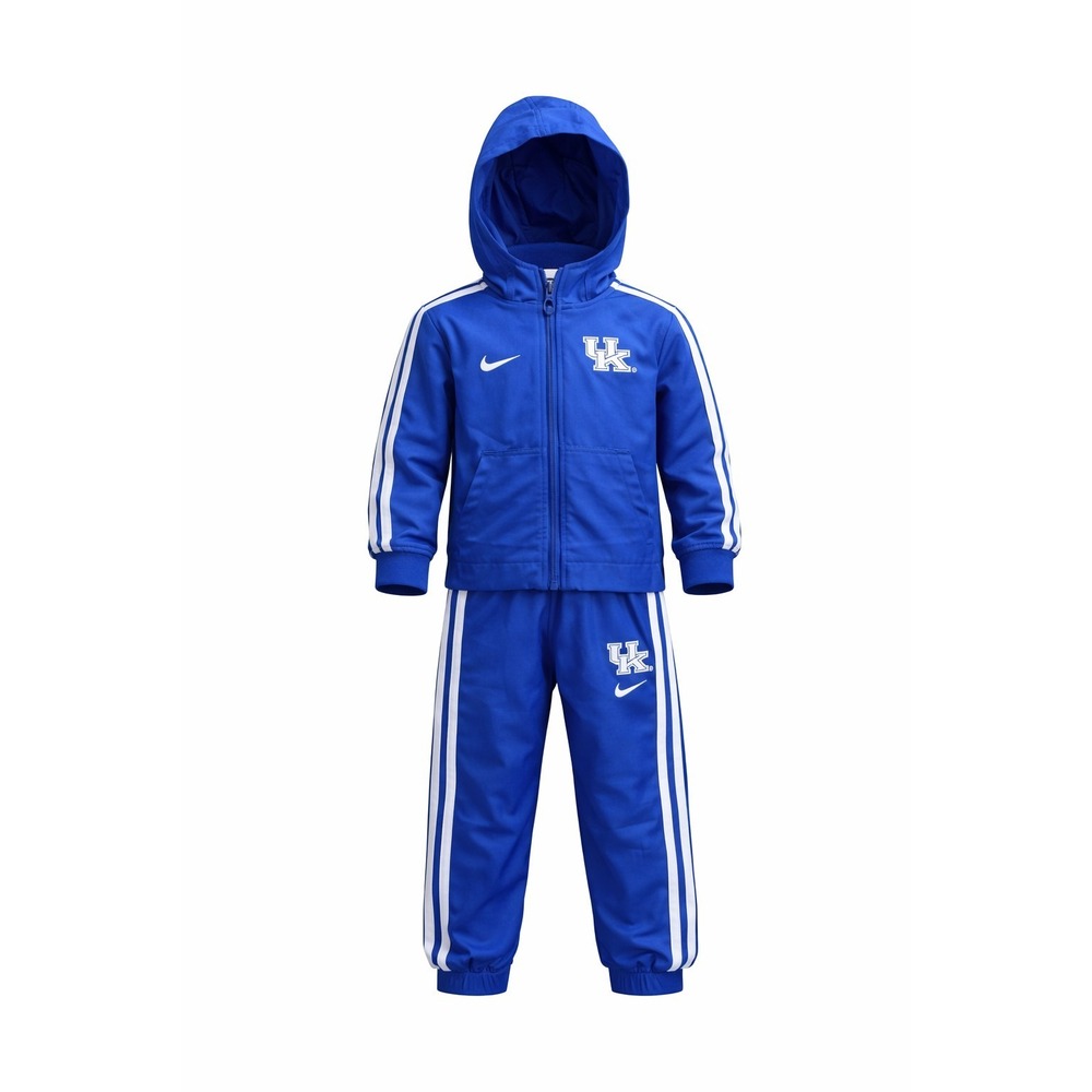 Nike U Of K Boys 18M Windbreaker‎ Track Suit Jacket Bottoms Blue Gray White